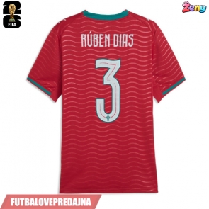 Lacne Ženy Futbalové dres Portugalsko Ruben Dias #3 MS 2026 Krátky Rukáv - Domáci